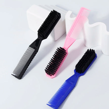 1 piece of new double-sided professional barber neck brush comb shaving salon carving cleaning brush Special for real hair wigs