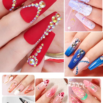AWStorG 5 in 1 Glue Gel Reinforcement Gel No Wipe Top Coat Nail Art  Soak Off UV Gel Varnish 3D Chrome Design Super Diamond Gel