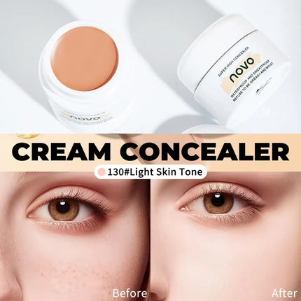 1pcs 3-Color Concealer Waterproof Full Coverage Concealer Professionally Cover Dark Circles Around Eyes and Face for All Skin