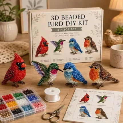 Mini 3D Bead Kit for Animal DIY Set - Interactive Assembly Gift for Parents and Children - 3D Animal Shape Bead Assembly Set