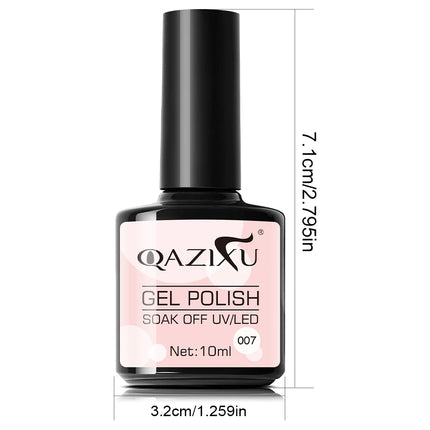 QAZIXU 1/6Pcs Yellow Green Nail Polish Set Blue Nail Gel Polish Semi Permanent Soak Off UV Nail Art Popular Color Spring Summer