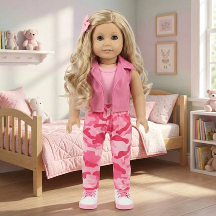 18-inch American Girl and 43cm new reborn doll accessories leather vest, perfect baby gift for our generation