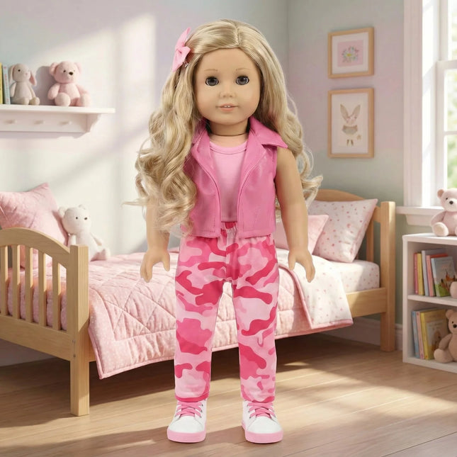 18-inch American Girl and 43cm new reborn doll accessories leather vest, perfect baby gift for our generation