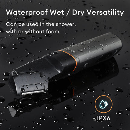Kensen 3 in 1 Body Hair Trimmer Kit for Men Pubic Hair Shaver Nose Beard Trimmer IPX6 Waterproof Electric Shaver Hair Clippers