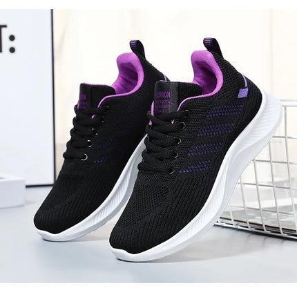 Litfun Women's Casual Sports Shoes Fashion Female Soft Bottom Sneakers Breathable Mesh Running Shoes Leisure Light Flats Shoes