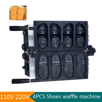Commercial Slipper Shape Waffle Maker Machine New Design Mini Crocs Waffle Machine for Sale Shoe Pattern Waffle Equipment