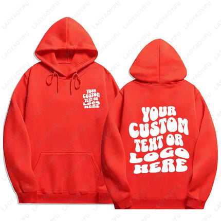 Custom Text Hoodie Personalized Sweatshirt Front Back Print Tee Custom Words On Back Business Logo Tshirt Custom Printed Shirt