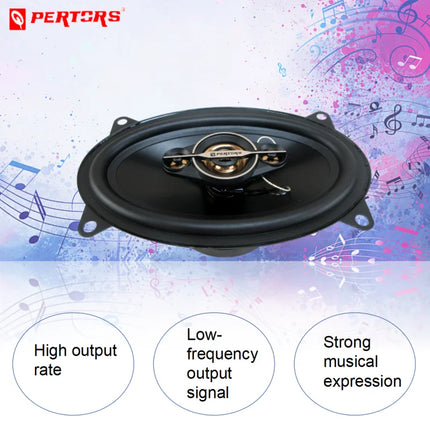 A Pair of 4x6-Inch Coaxial Four-Way Car Audio Speakers, 500W Maximum Power, 50W RMS, High-Power Sound Quality, 4 Ohm Impedance