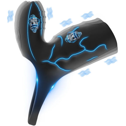 Vibrating Penis Sleeve 10 Modes Cock Ring G Spot Stimulate Vibrator Sex Toys for Men Penis Delay Ejaculation Erection Trainer 18