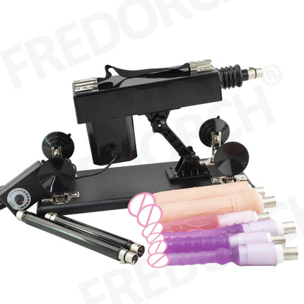 FREDORCH Sex Machine for Woman Adjustable Masturbating Pumping with 3XLR Accessories Sex Gun Love Machine for Men Adult Toys