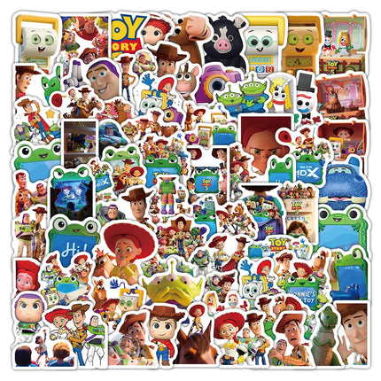 100PCS Disney Toy Story 5 Cartoon Graffiti Stickers Cute Woody Buzz DIY Guitar Phone Laptop Suitcase Water Cup Skateboard Decals