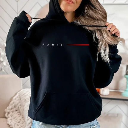 Autumn/Winter Paris Fashion Women's Dorp Shoulder Daily Leisure Sports Hoodie Home Outdoor Comfortable Warm Loose