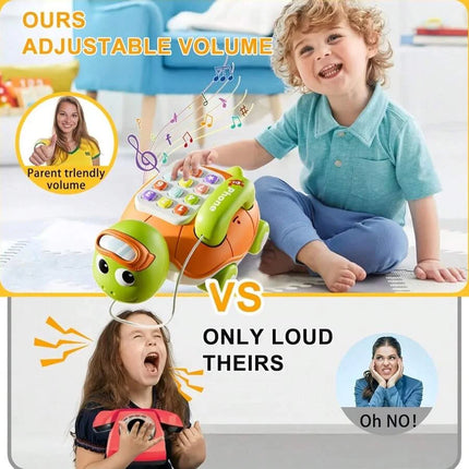 Musical Turtle Crawling baby Toys Interactive Baby Phone Toy with Piano Music Lights Toddlers Early Learning Educational gift
