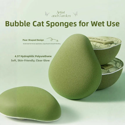 Artist Series Mini Finger Sponge Waterdrop Shape Peach Shape Hydrophilic Polyurethane Dry Sponge for Makeup Application