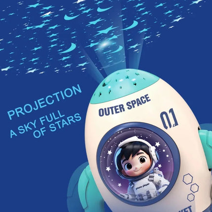 Electric Dancing Rocket Toys Automatic Obstacle Avoidance/Projection/Light and Music/Spray Baby Interactive Crawling Dance Squid
