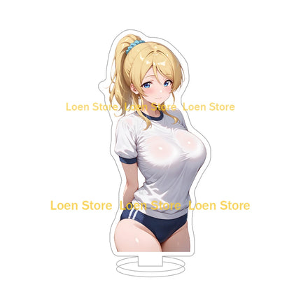 Hot game Anime sexy lingerie bikini girl student big ass big breasts bunny girl Anime Figure Acrylic stand desk ornament gift