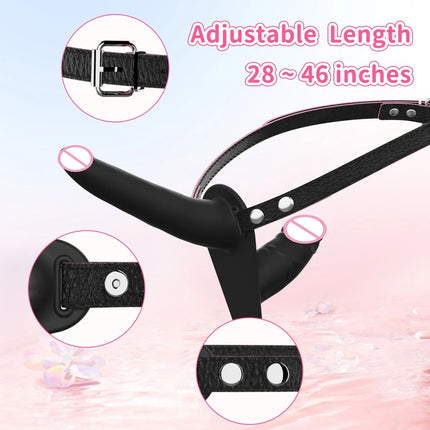 Strap On Wearable Double Penetration Cock G-Spot Dildo Panties for Lesbian Anus Vagina Massager Couples Sex Toys Adult Products