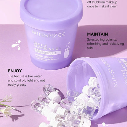 Mingxizhi Cleansing Oil - Gentle Deep Cleansing for Eyes, Lips, and Face, Single-Use Portable,A must-have makeup remover for tra