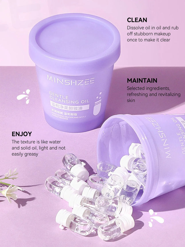 Mingxizhi Cleansing Oil - Gentle Deep Cleansing for Eyes, Lips, and Face, Single-Use Portable,A must-have makeup remover for tra