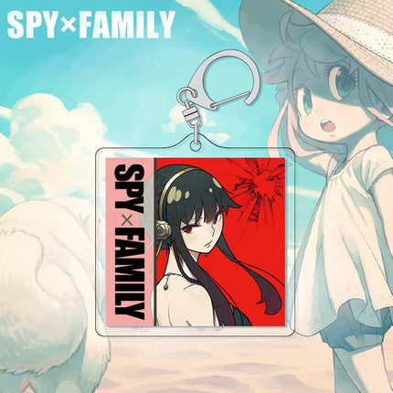 SPY×FAMILY Anya Keychain Acrylic Charm Cute Anime Figure Pendant for Backpack Bag Accessories Spy x Family Merchandise Gift for