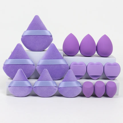 Multi Effect 15 Piece Set 3 Loose Powder Puffs&3 Mini Loose Powder Puffs&3 Medium-Sized Eggs&3 Mini Eggs&3 Air Cushions. Founda