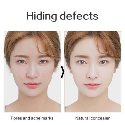 Cappuvini Velvet Highlighter Concealer Liquid Cover Acne Marks Dark Circles Brighten Skin Tone Moisturize Long-lasting Makeup