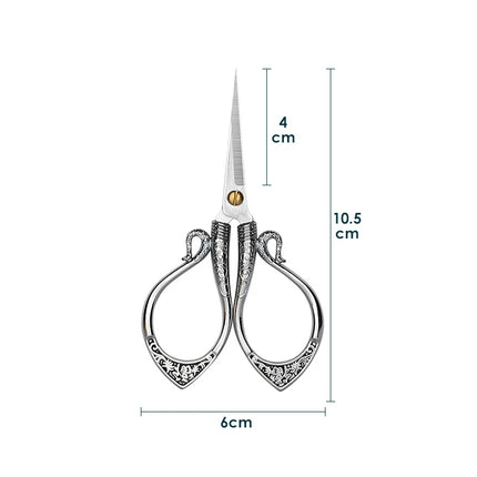 Retro Stainless Steel Sewing Scissors Handmade Cuttings Pointed Tailor Scissors Home Multifunction DIY Sewing Accessories