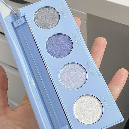 Moondust 4-Color Glitter Eyeshadow Palette, Long-Lasting Shiny Pigments for Party & Daily Shimmery Sparkle Eye Shadow Set
