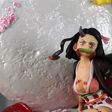 31cm Demon Slayer Kamado Nezuko Anime Girl Figure Model Gk Large Statue Boys Collection Desktop Decoration Ornament Toys Gifts