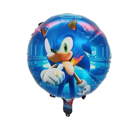 Cartoon Blue Glitter Hedgehog Balloon Sonic Game Happy Birthday Party Decoration Baby Shower Boy Kids Party Supplies Kids Gifts