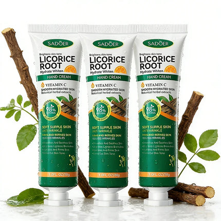 3/5pcs SADOER Licorice Root Vitamin C Hand Cream Hydrate Moisturizing Whiten Skin Remove Blemish Anti Wrinkle Hand Lotion 30g