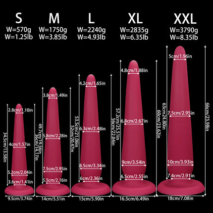 New 25.98 Inch Long Anal Plug Silicone Buttplug Huge Anal Dildos for Women Men Vaginal/Prostate Massage Sigmoid Stimulation 18+