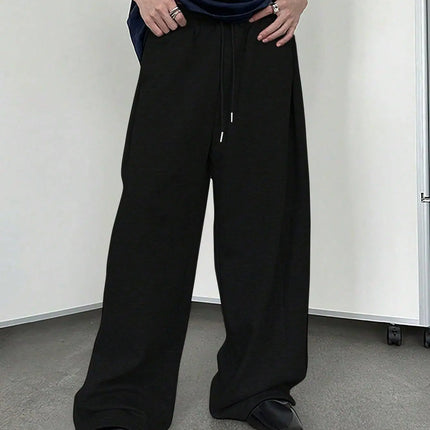 Men's Solid Color Straight Leg Jogging Pants, Suitable for Casual Sports Such as Running, Gym, and Outdoor Activities