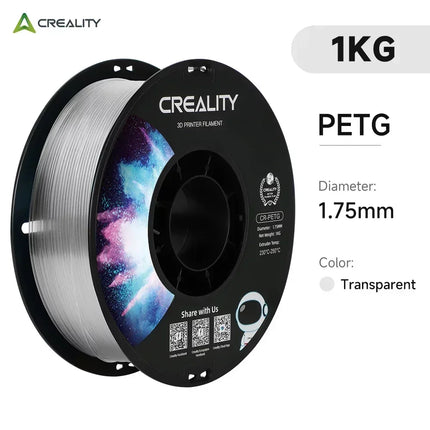 Creality CR-PETG Filament 1KG 1.75mm High-Temperature Eco-Friendly Odorless Non-Toxic 3D Printer Filament with New Colors