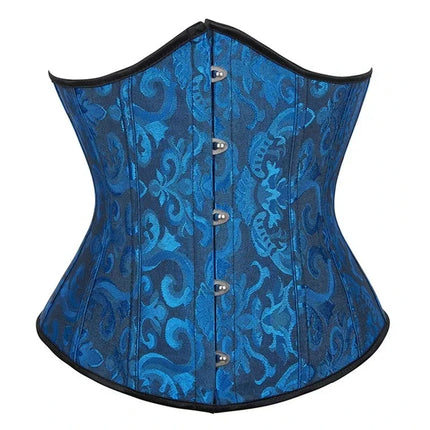 Women Corsets Bustiers Sexy Jacquard Underbust Corset Plastic Bones Korset Basques Shaper Elegant Waist Bustier Top