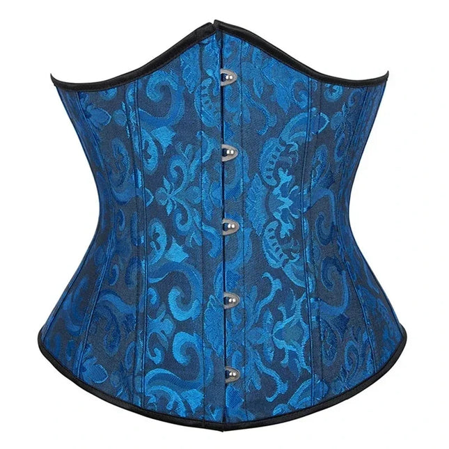 Women Corsets Bustiers Sexy Jacquard Underbust Corset Plastic Bones Korset Basques Shaper Elegant Waist Bustier Top