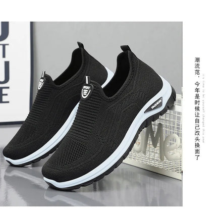 Men Casual Shoes Breathable Sneakers Mens Lightweight Walking Running Shoes Slip on Loafers for Couple Zapatillas Hombre Size 44