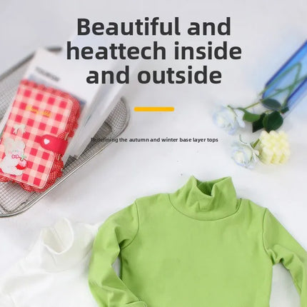 New 2025 Autumn Winter Boys Girls Kids Fashion Solid T-Shirt Tops Children O-Neck Long Sleeve Warm Casual T-Shirts