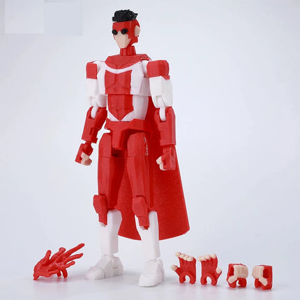 3D Printed Dummy 13 Invincible Boy Titan Model Multi-jointed Movable Action Figure Desktop Ornament Animation Model For Kids Fan