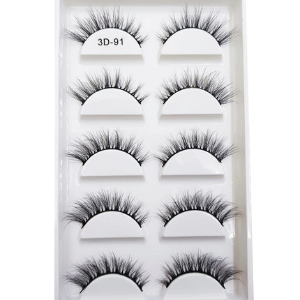 New 5 Pairs Natural 3D False Eyelashes Makeup Mink Eyelash Fake Eye Lashes Faux Cils Make Up Beauty Maquillaje Tools H13 Cat