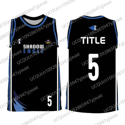 Shadow EAGLE JERSEY Gmmtv STARLYMPICS Men's Women's Sports Vest Black Player Basketball Game Jersey Children Tank Tops