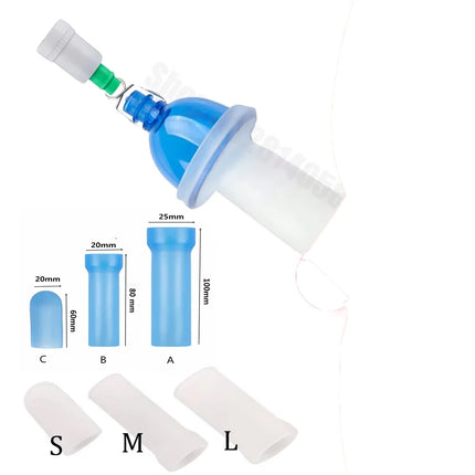 Male Sex Toys,S/M/L Silicone Sleeves for Vacuum Cup Extender Pump Penis Clamping Kit for Penis Enlargement/Stretcher Replacement