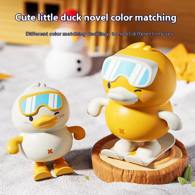 Educational Spring-Up Jumping Duck, Wind-Up Yellow Duck, Cute Cartoon Animal Educational Toys, Children's Toys and Gifts