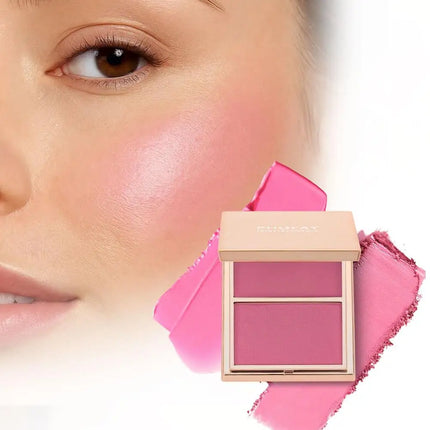 Two-tone Long-Lasting High Color Rendering Face Makeup Natural Matte Blush Cream Waterproof Facial Coverage Powder Blusher Cream