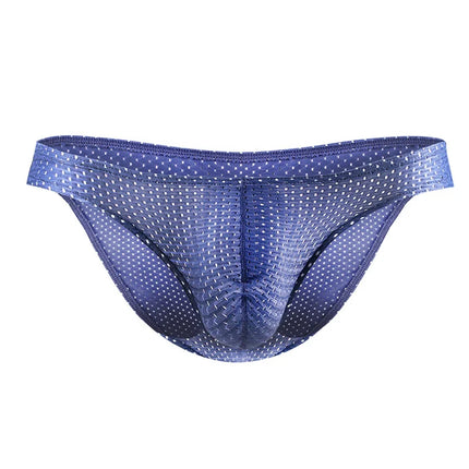 2PCS Tight ice silk transparent briefs men's small briefs mesh eyes youth bottoms breathable