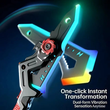 Trendy Light & Shadow Battle Weapon Spray Luminous Dual Form Transformation Toy Creative Collectible Prop