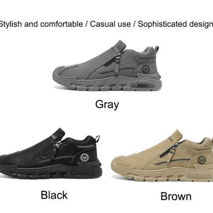 Men's Waterproof Casual Sneakers, Thick-Sole Wear-Resistant Sports Shoes, Non-Slip Comfortable Breathable, Fashionable Practical