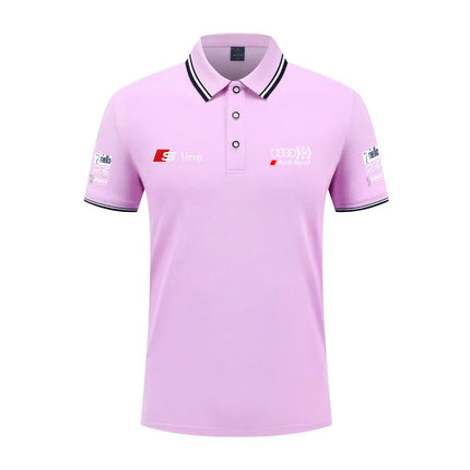 2026 Summer Trend Audi Printed Custom Car Modified Polo Shirt Men's Cotton Sleeveless T-Shirt Carro Personalizado Camisa Polo Ma