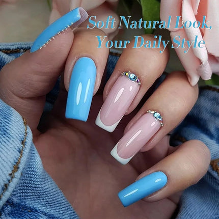 QAZIXU Sky Blue Nail Gel Polish Soak Off UV LED Semi Permanent Varnish Manicure Tools For Salon Nail Art DIY Popular Color