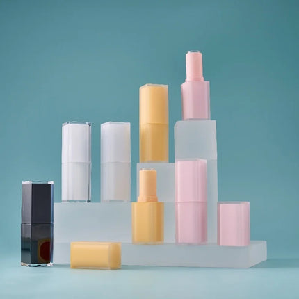 10/30/50pcs Empty Lipstick Tube Lip Balm Tube 12.1mm Square Snap-on Type Lipstick Tube Packaging Empty Cosmetic Container